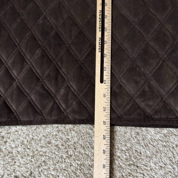 Lauren Ralph Lauren Barn Jacket Women’s P/P  Brown Quilted Microfiber Suede - Picture 10 of 10